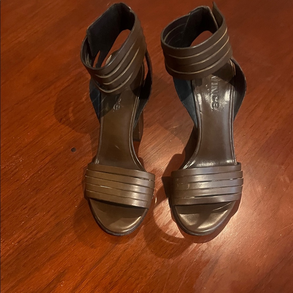 Vince Brown Strappy Heels